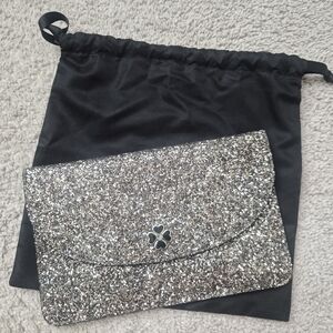 Kate Spade Silver Glitter Clutch Bag